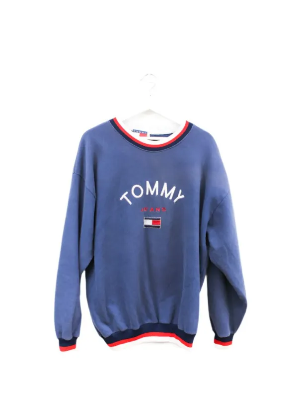 Z - Vintage Tommy Hilfiger Jeans Emb Script Crewneck made by Tommy Hilfiger
