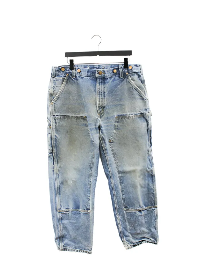 Z - Carhartt Denim Carpenter Double Knee Pants 38x30 sold by HG Vintage