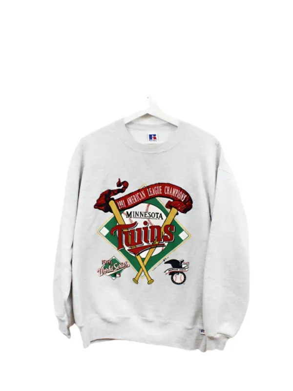Z - Vintage 1991 Twins World Series Champs MLB Russell Athletic Crewneck sold by HG Vintage