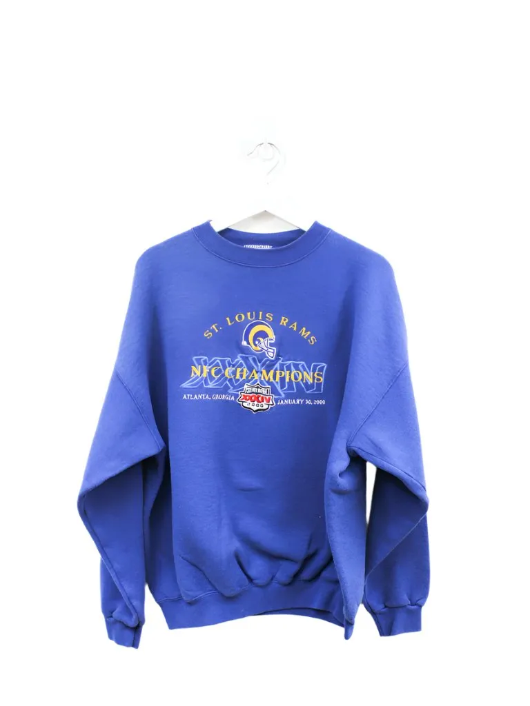 Z - Vintage 2000 Rams NFC Champs Embroidered NFL Puma Crewneck sold by HG Vintage