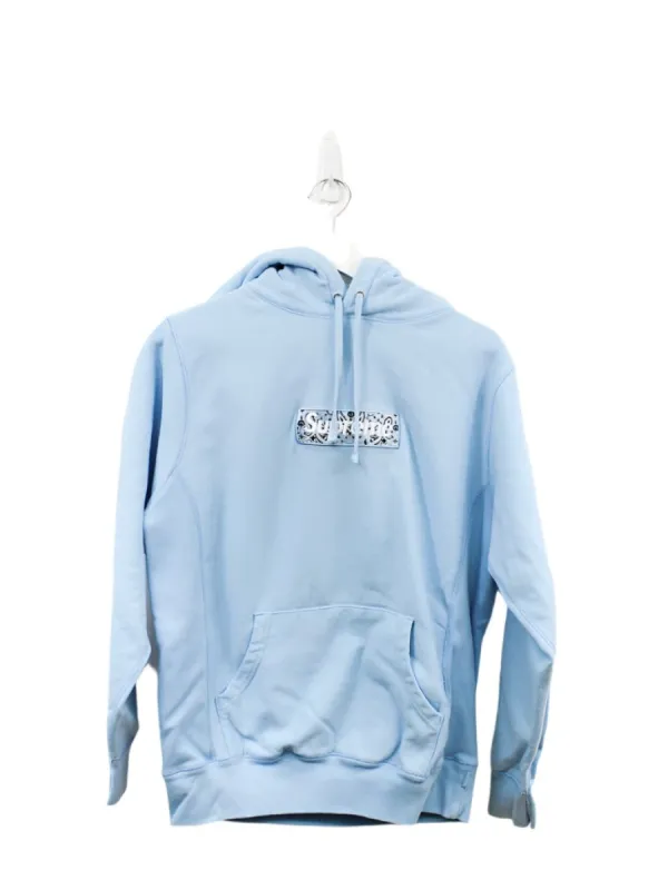 Z - Supreme Bandana Box Logo Hoodie Light Blue sold by HG Vintage
