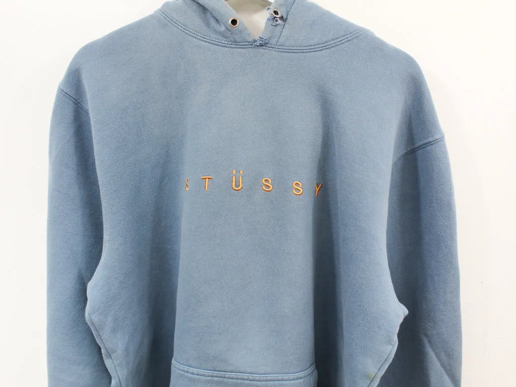 Z - Stussy Embroidered Script Hoodie Light Blue sold by HG Vintage product image thumbnail 2