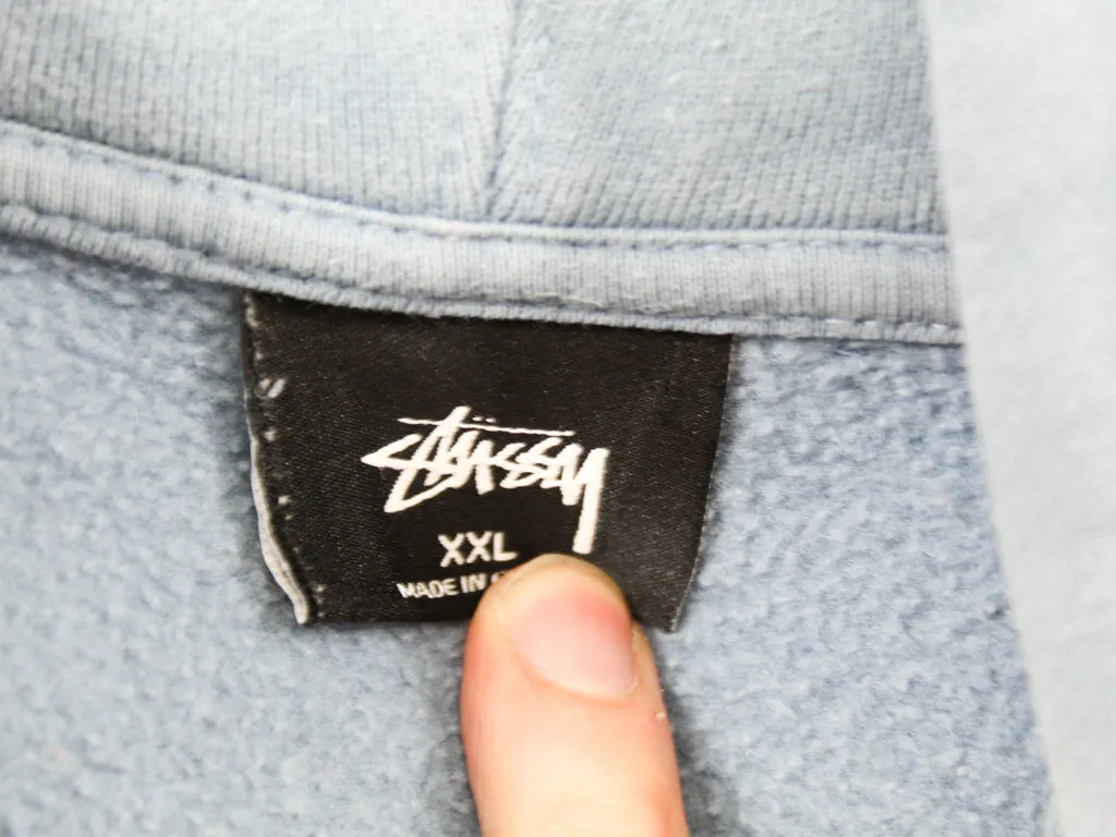 Z - Stussy Embroidered Script Hoodie Light Blue sold by HG Vintage product image thumbnail 5