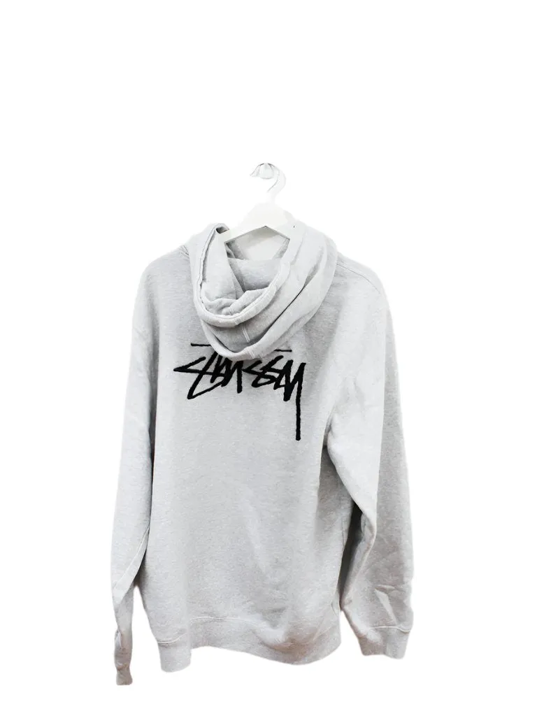 Z - Stussy Embroidered Script Hoodie Grey sold by HG Vintage product image thumbnail 5