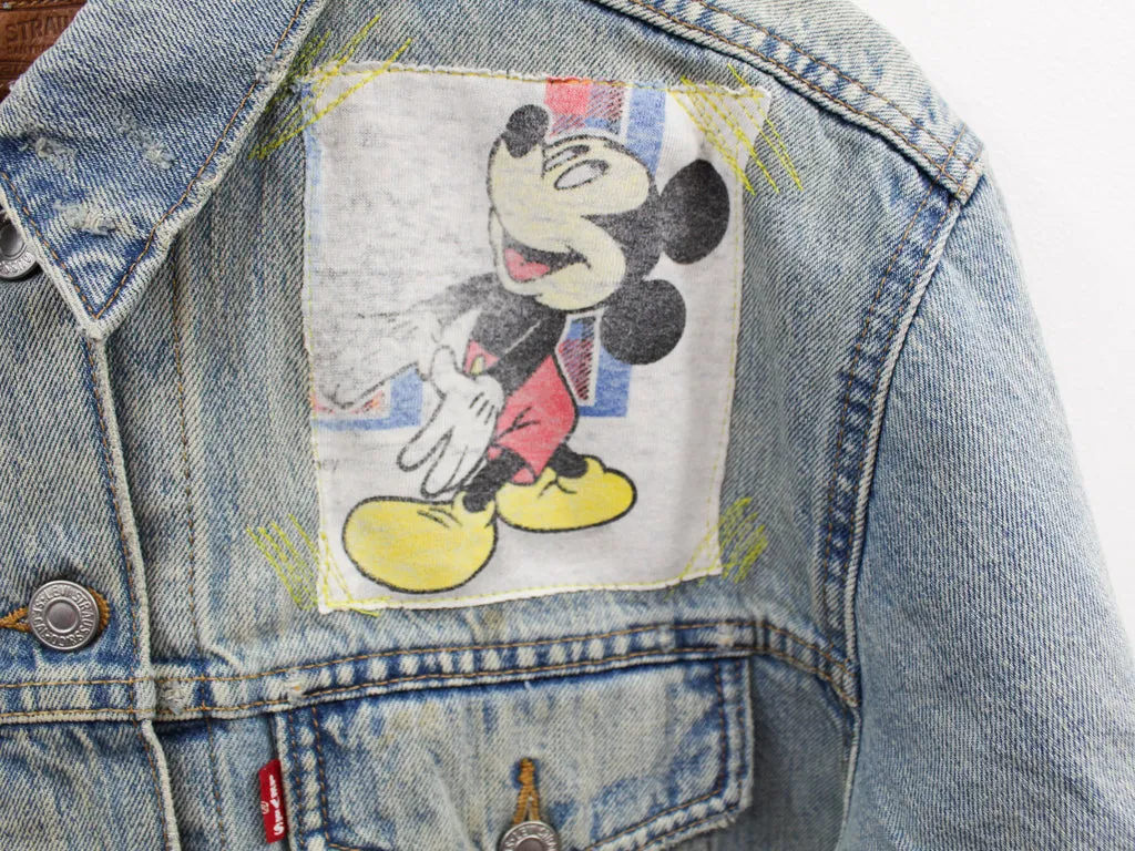 Z - Haus Of Mojo Mickey & Minnie Mouse Reworked Denim Jacket sold by HG Vintage product image thumbnail 2