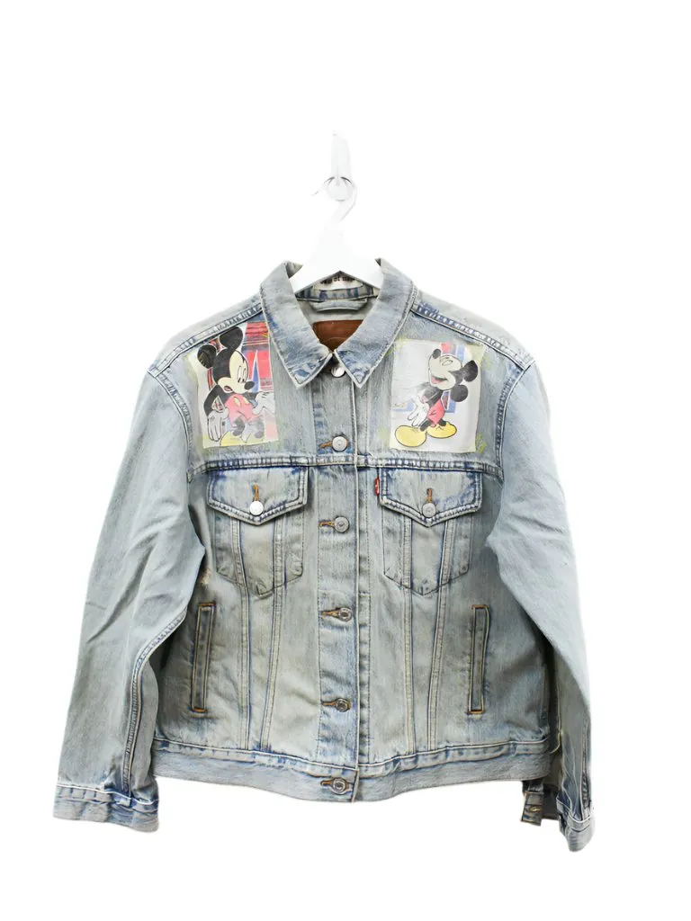 Z - Haus Of Mojo Mickey & Minnie Mouse Reworked Denim Jacket sold by HG Vintage