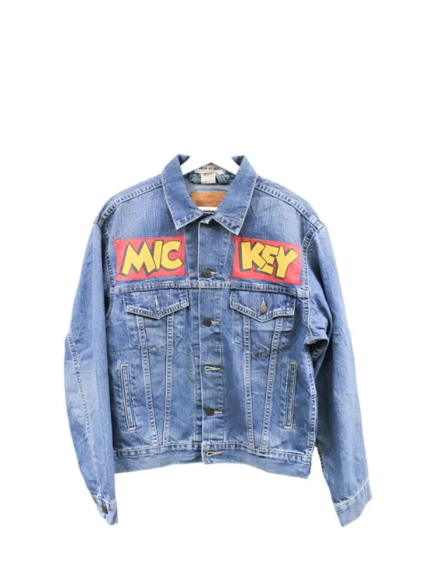 Z - Haus Of Mojo Mickey Mouse Reworked Denim Jacket sold by HG Vintage