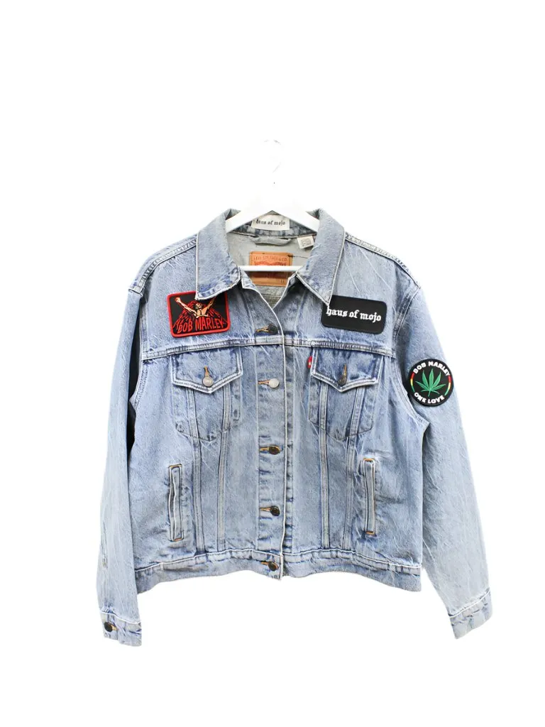 Z - Haus Of Mojo Bob Marley Reworked Denim Jacket sold by HG Vintage