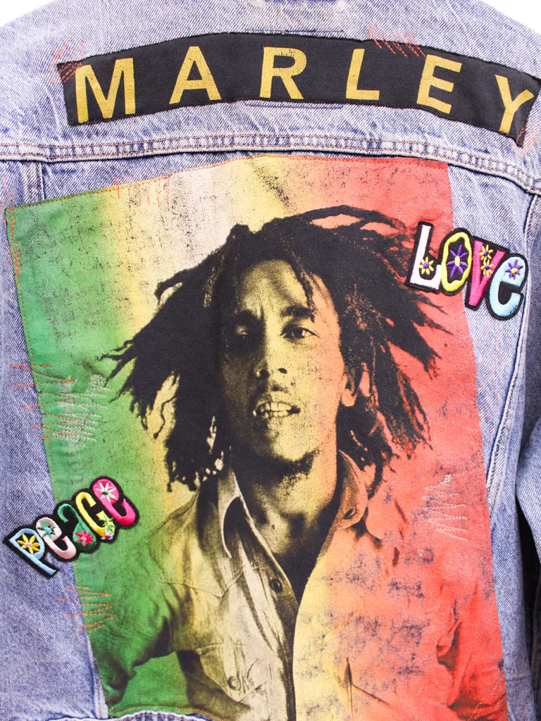 Z - Haus Of Mojo Bob Marley Reworked Denim Jacket sold by HG Vintage product image thumbnail 5