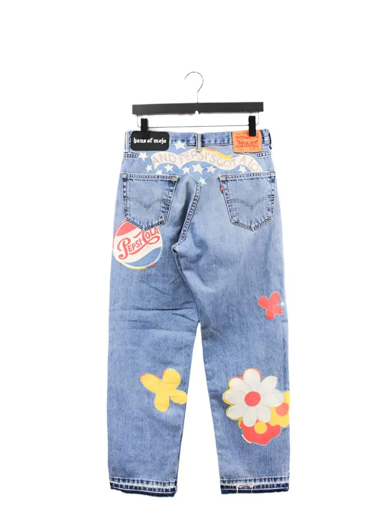 Z - Haus Of Mojo Don't Litter/Pepsi Levi's 550 Reworked Jeans sold by HG Vintage product image thumbnail 4