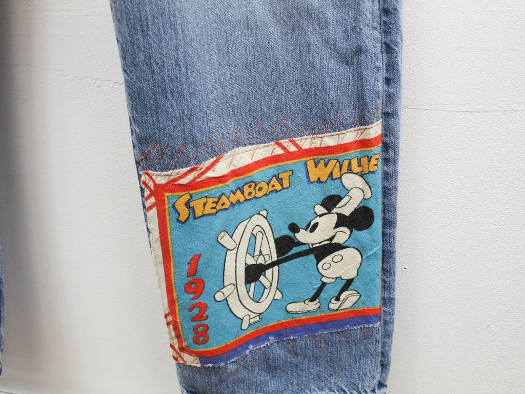 Z - Haus Of Mojo Cool Mickey Levi's 501 Reworked Jeans sold by HG Vintage product image thumbnail 3