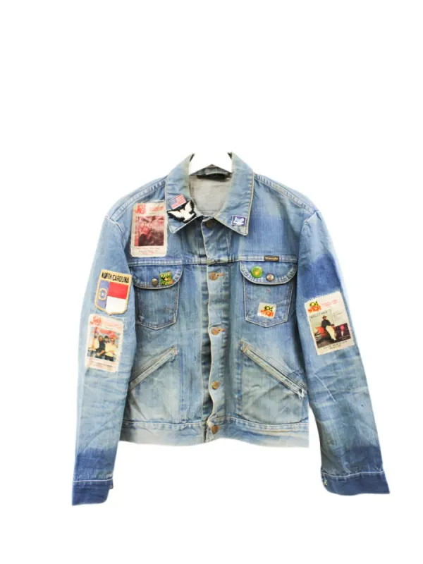 Z - Haus Of Mojo Eagles & AC/DC Wrangler Reworked Denim Jacket sold by HG Vintage