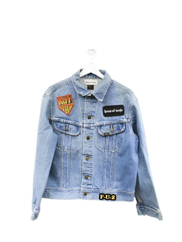 Z - Haus Of Mojo Kiss Army Reworked Denim Jacket sold by HG Vintage