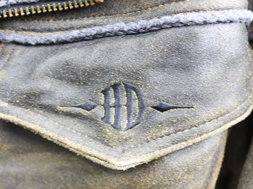 Z- Vintage Harley Davidson Billings Distressed Leather Jacket sold by HG Vintage product image thumbnail 4