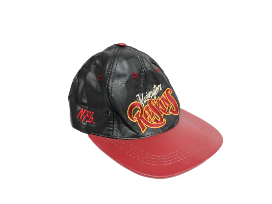 Z- Vintage Washington Commanders Emb Script NFL Modern Leather Snapback Hat sold by HG Vintage