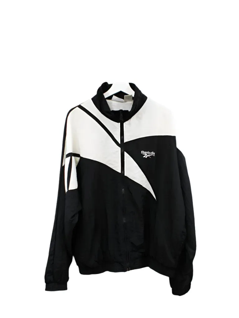 Z- Vintage 90s Reebok Nylon Windbreaker White/Black sold by HG Vintage