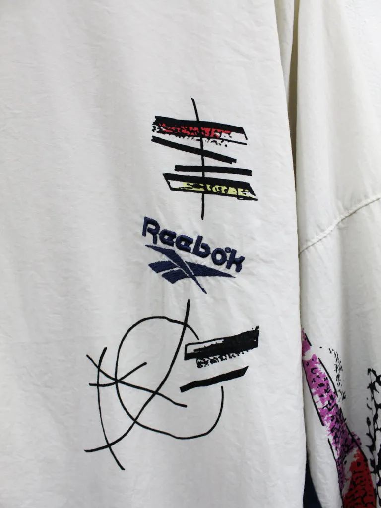 Z- Vintage 90s Reebok Nylon Windbreaker White sold by HG Vintage product image thumbnail 2