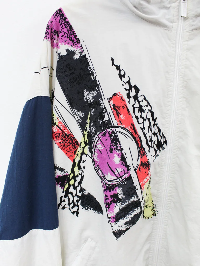 Z- Vintage 90s Reebok Nylon Windbreaker White sold by HG Vintage product image thumbnail 3