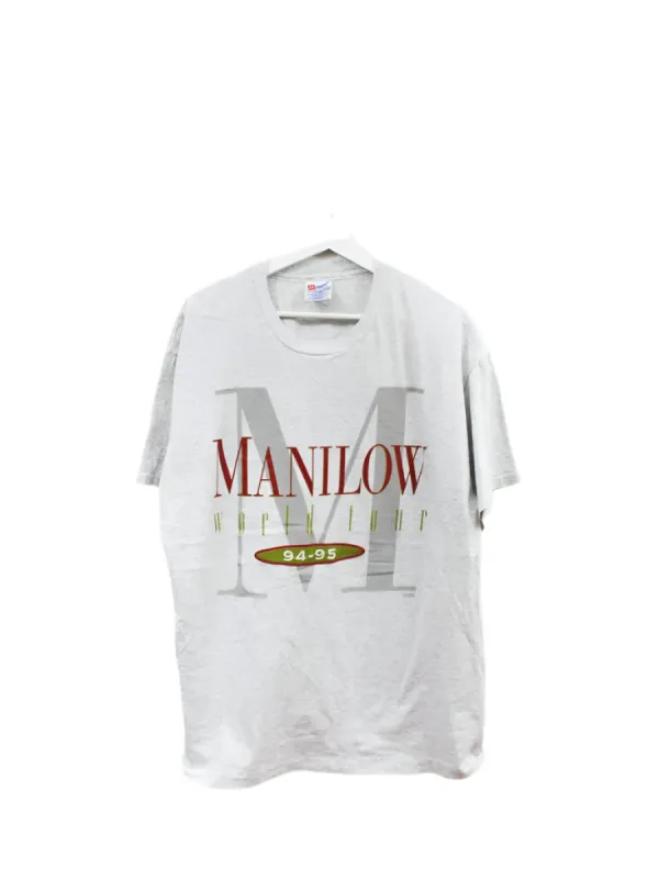 Z- Vintage 1994/95 Barry Manilow World Tour Text Single Stitch Tee made by HG Vintage