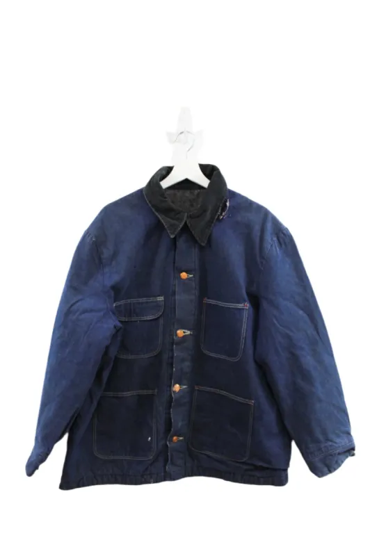 Z- Vintage 60s Wrangler Made In USA Lined Denim Chore Jacket tags sold by HG Vintage