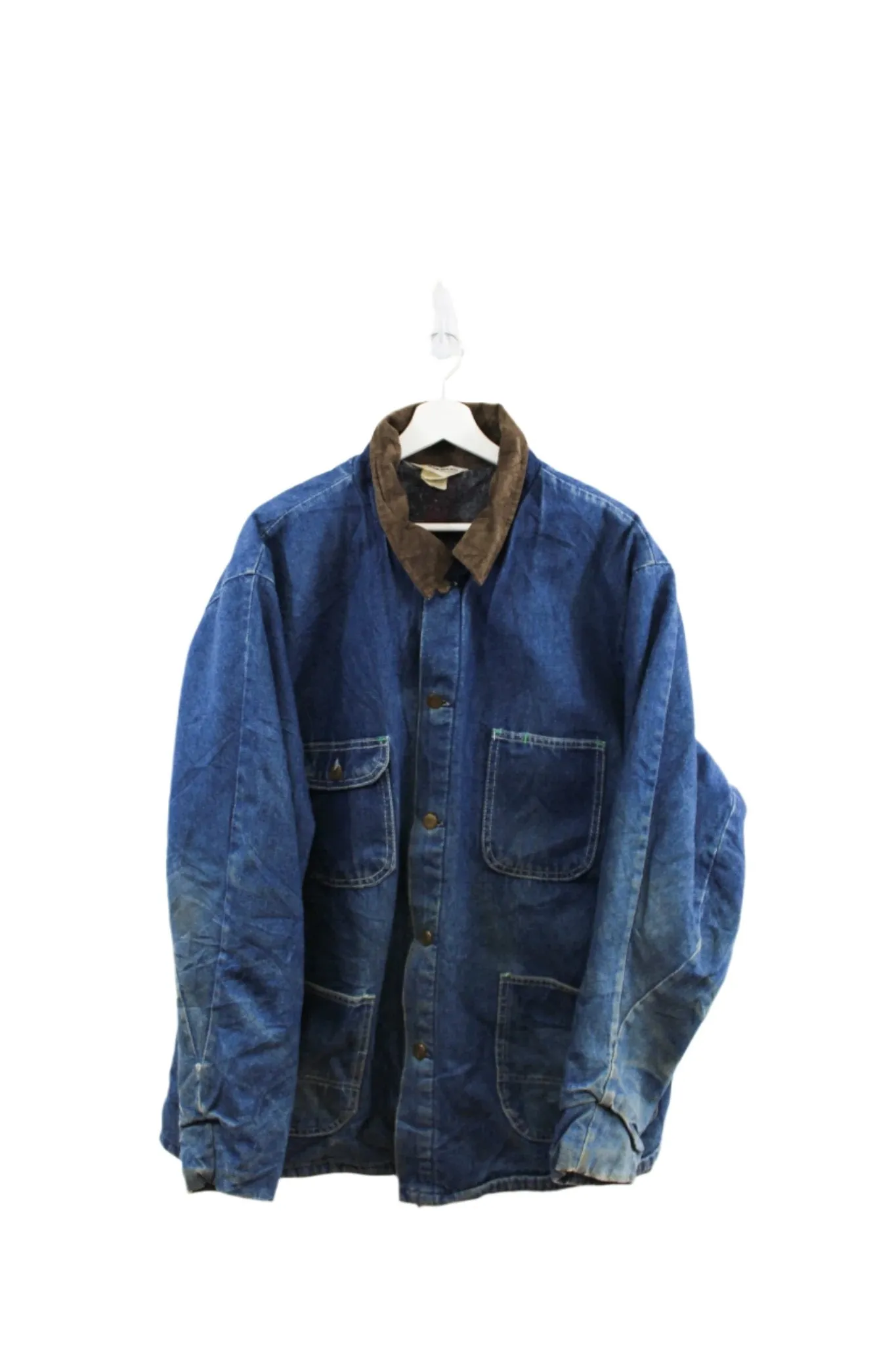 Z- Vintage 60s Key Imperial Lined Denim Railroad Chore Jacket sold by HG Vintage
