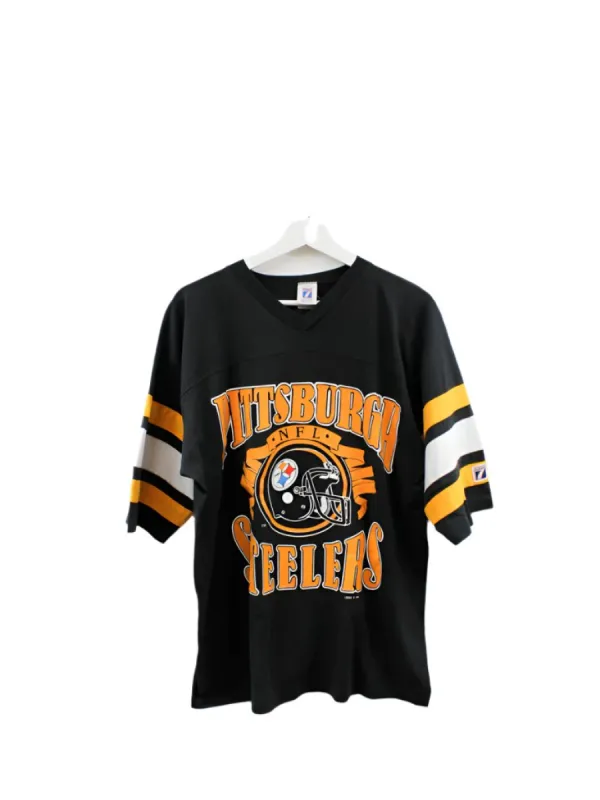 Z- Vintage Steelers NFL Logo 7 Jersey Style Tee sold by HG Vintage