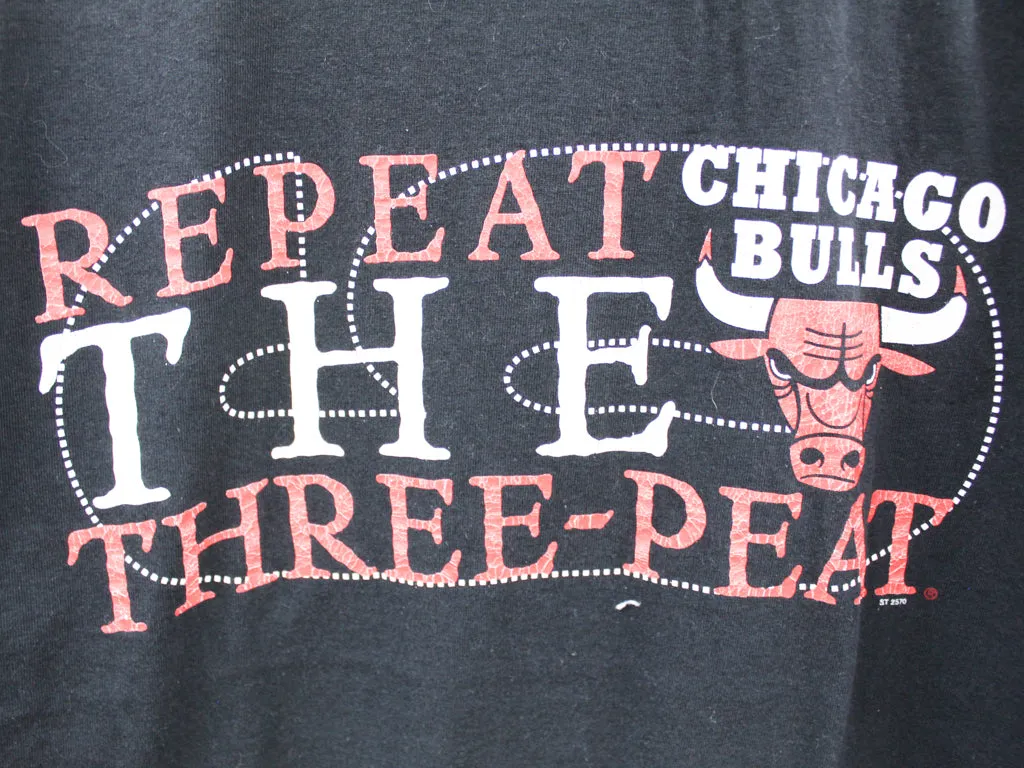 Z- Vintage Bulls NBA Starter Repeat Three Peat Graphic Tee sold by HG Vintage product image thumbnail 2