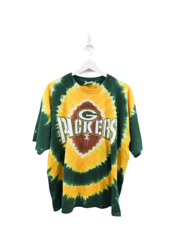 Z- Vintage Packers NFL Liquid Blue Tie Dye Tee sold by HG Vintage