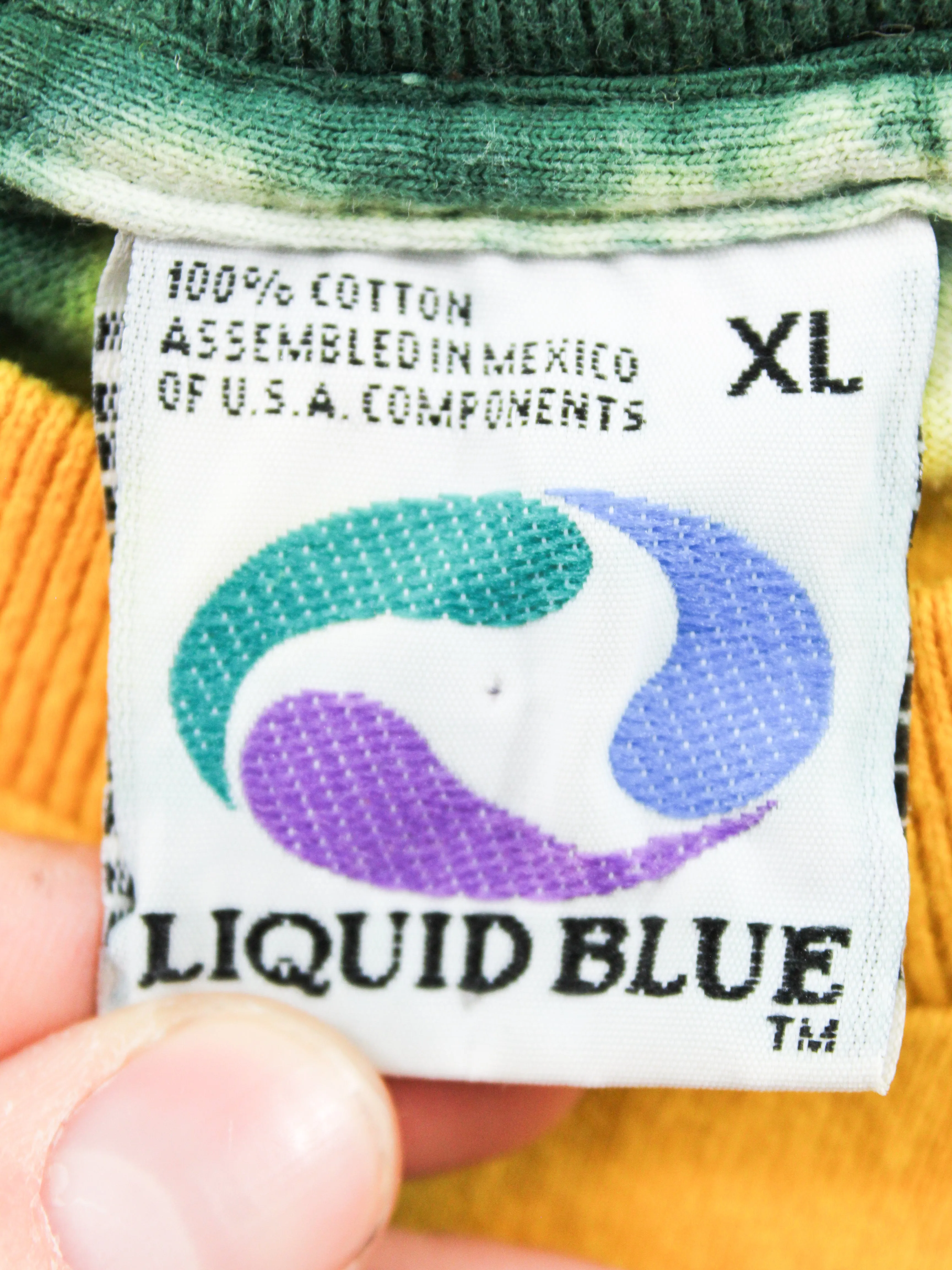 Z- Vintage Packers NFL Liquid Blue Tie Dye Tee sold by HG Vintage product image thumbnail 3