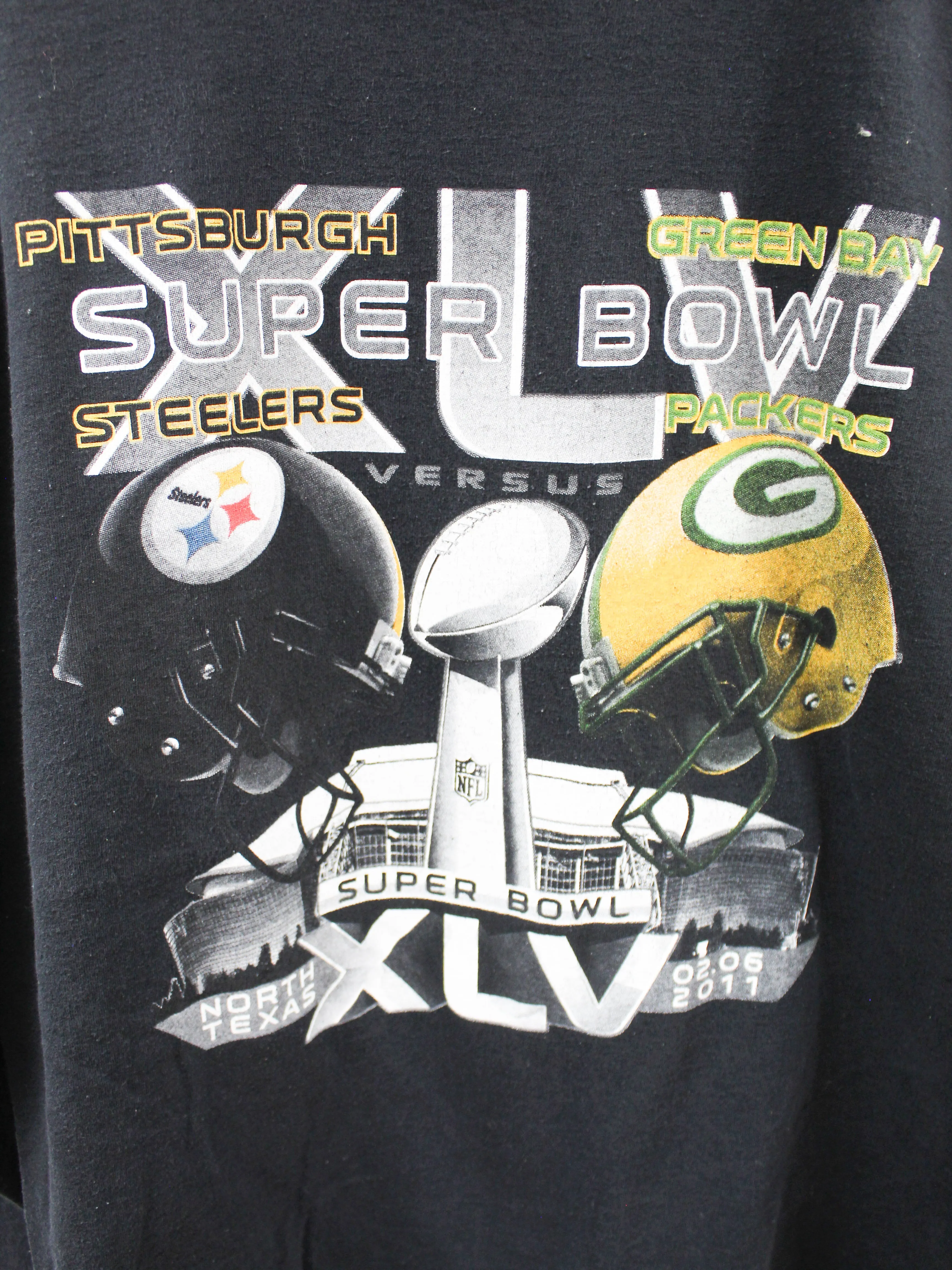 Z- 2011 NFL Super Bowl 45 Packers Vs Steelers Long Sleeve Tee sold by HG Vintage product image thumbnail 2