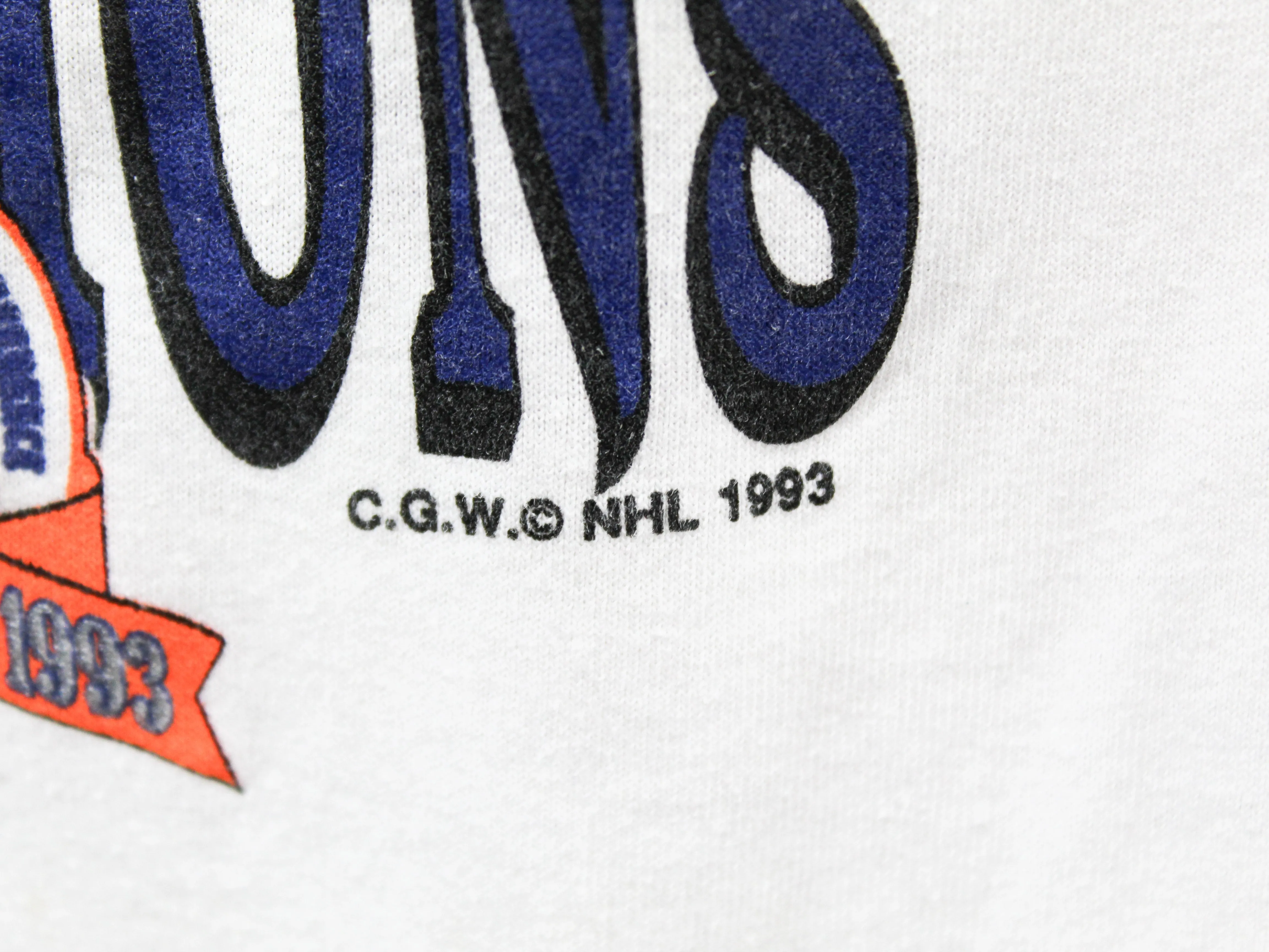 Z- Vintage 1993 Maple Leafs NHL Text & Logo Single Stitch Tee sold by HG Vintage product image thumbnail 4