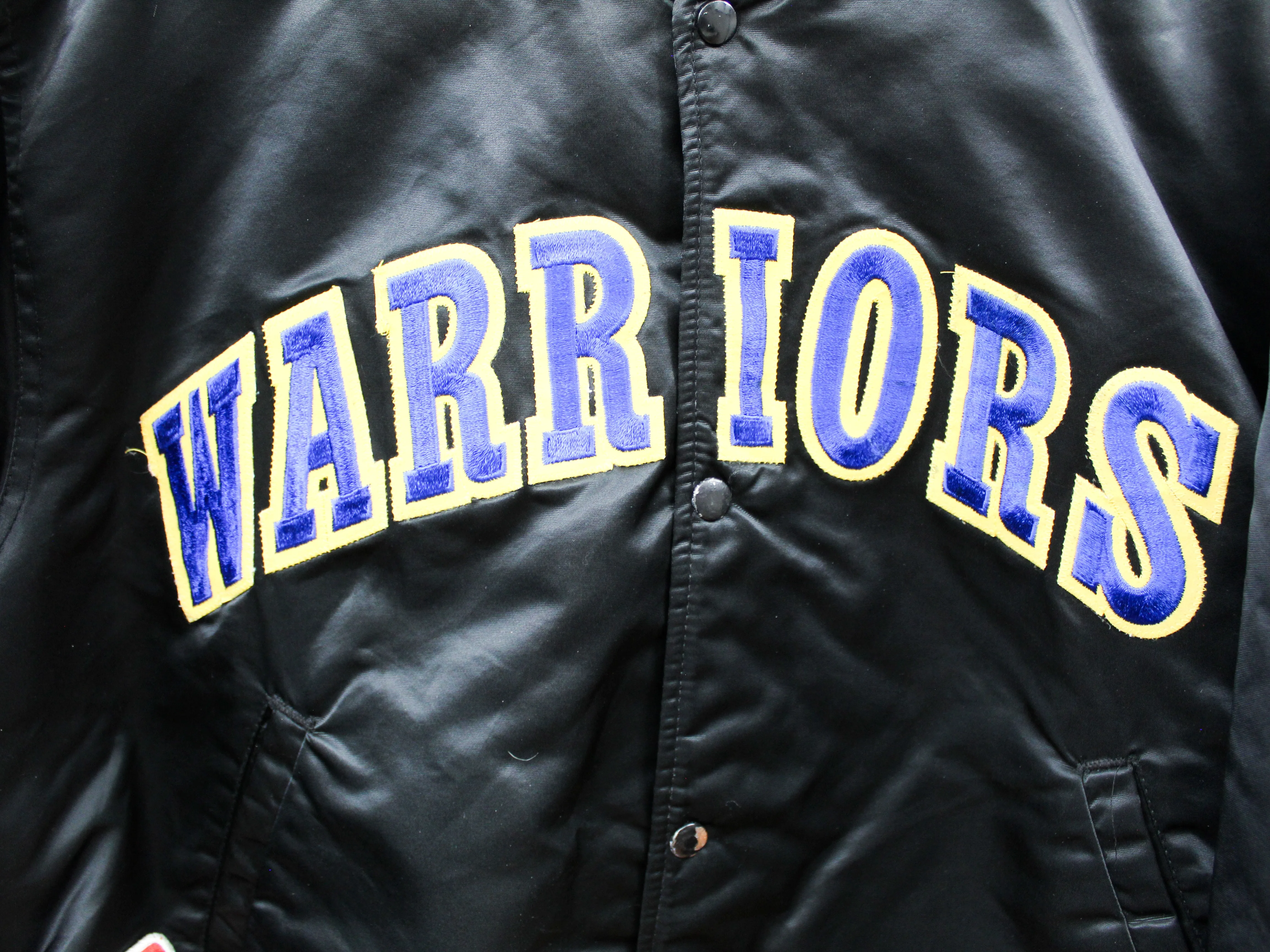 Z- Vintage Warriors NBA Starter Satin Bomber Jacket sold by HG Vintage product image thumbnail 2