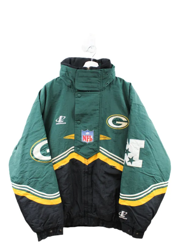 Z- Vintage Packers NFL Logo Athletics Zip Up Winter Jacket sold by HG Vintage