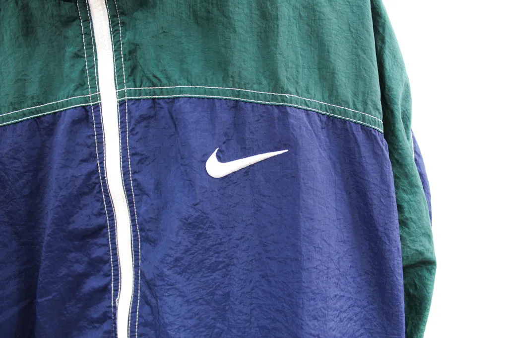 Z - Vintage 90s Nike Nylon Windbreaker Green/Navy sold by HG Vintage product image thumbnail 2