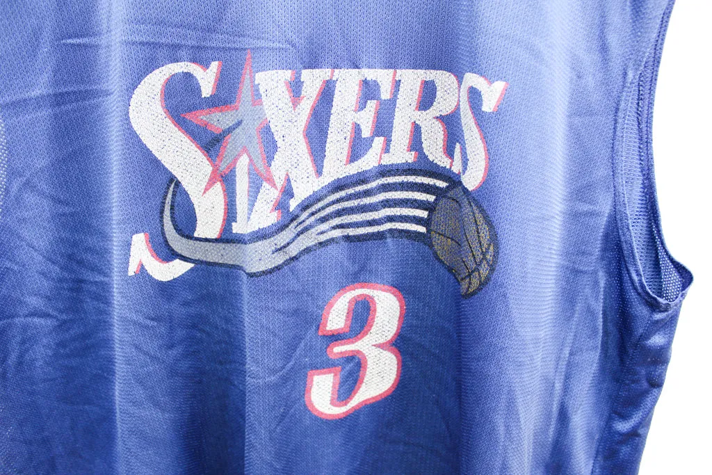 Z- Vintage Philadelphia 76ers Allen Iverson NBA Champion Jersey L sold by HG Vintage product image thumbnail 2