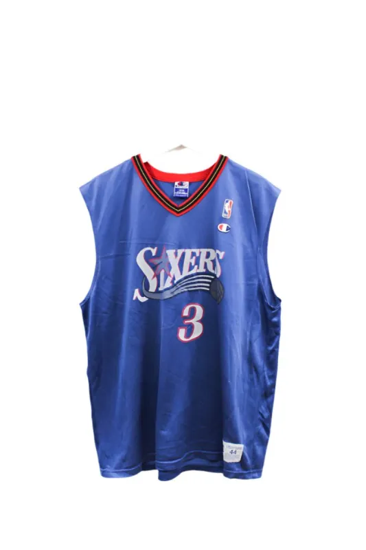 Z- Vintage Philadelphia 76ers Allen Iverson NBA Champion Jersey L sold by HG Vintage