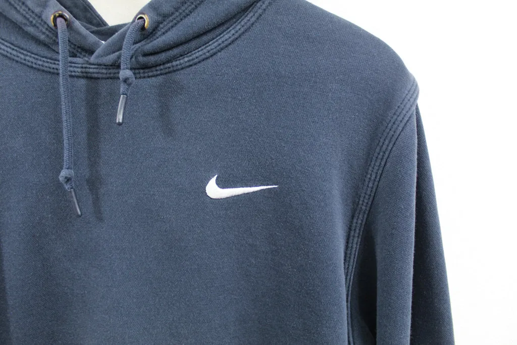 Z- Vintage 90s Nike Mini Swoosh Embroidered Navy Hoodie sold by HG Vintage product image thumbnail 2