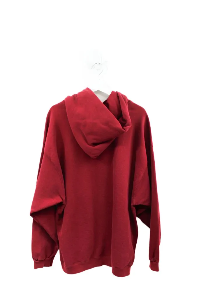 Z- Vintage 90s Nike Made In USA Mini Swoosh Embroidered Maroon Hoodie sold by HG Vintage product image thumbnail 4