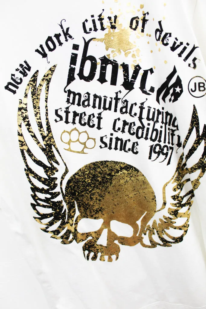 Z- Vintage 90s Johnny Blaze Deadstock Sample Skull & Text Tee sold by HG Vintage product image thumbnail 2