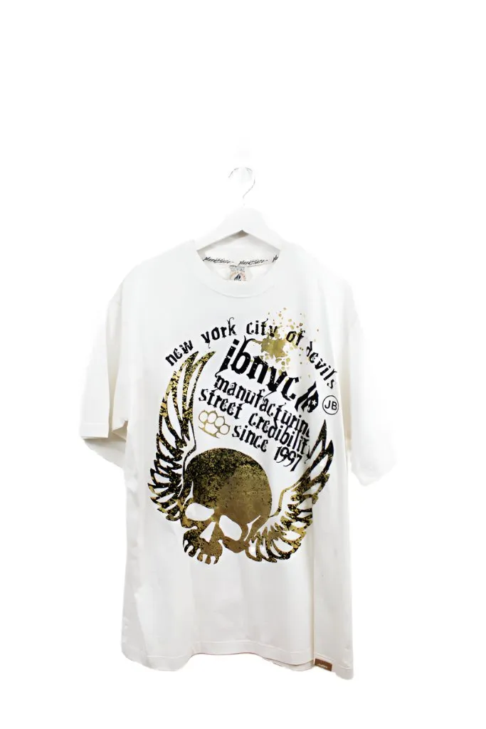 Z- Vintage 90s Johnny Blaze Deadstock Sample Skull & Text Tee sold by HG Vintage