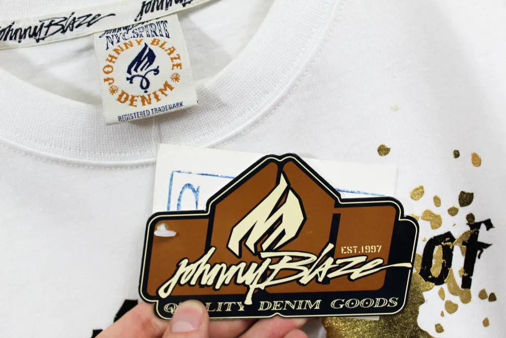 Z- Vintage 90s Johnny Blaze Deadstock Sample Skull & Text Tee sold by HG Vintage product image thumbnail 5