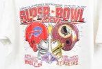 Z- Vintage 1991 NFL Super Bowl 46 Bills vs Commanders Single Stitch Tee sold by HG Vintage