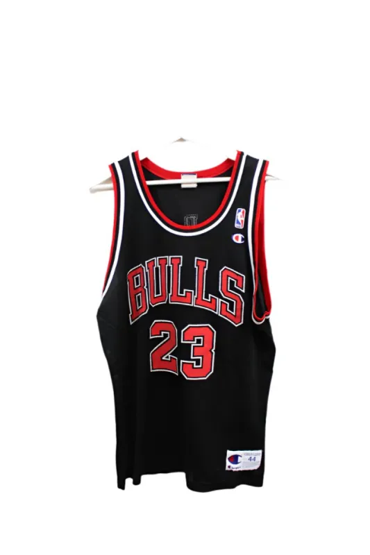 Z- Chicago Bulls Michael Jordan NBA Champion Jersey Black sold by HG Vintage