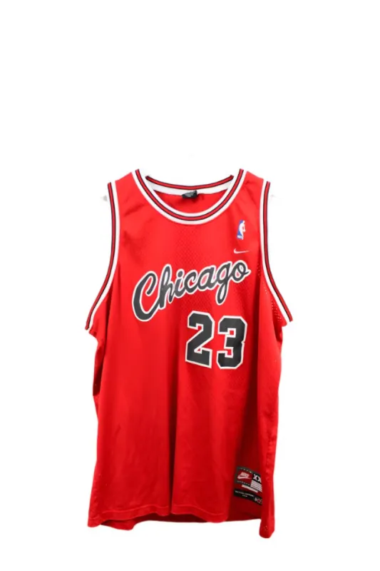 Z- Chicago Bulls Michael Jordan NBA Nike Team Jersey Red sold by HG Vintage