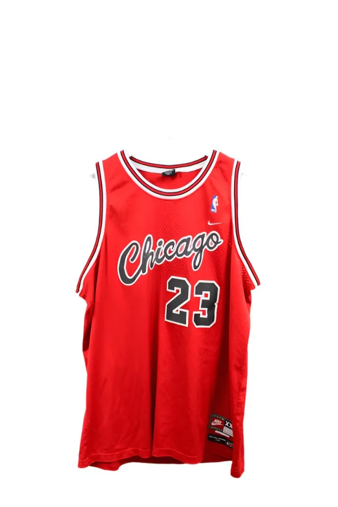 Z- Chicago Bulls Michael Jordan NBA Nike Team Jersey Red sold by HG Vintage