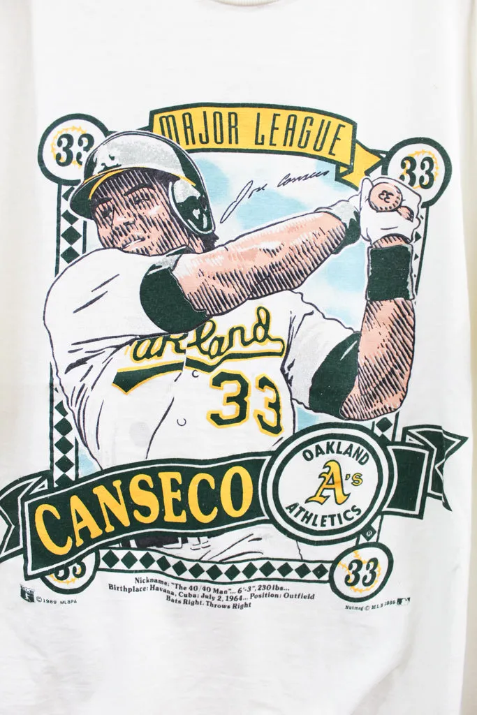 Z- Vintage 1989 Oakland Ace Canseco MLB Nutmeg Single Stitch Tee sold by HG Vintage product image thumbnail 2