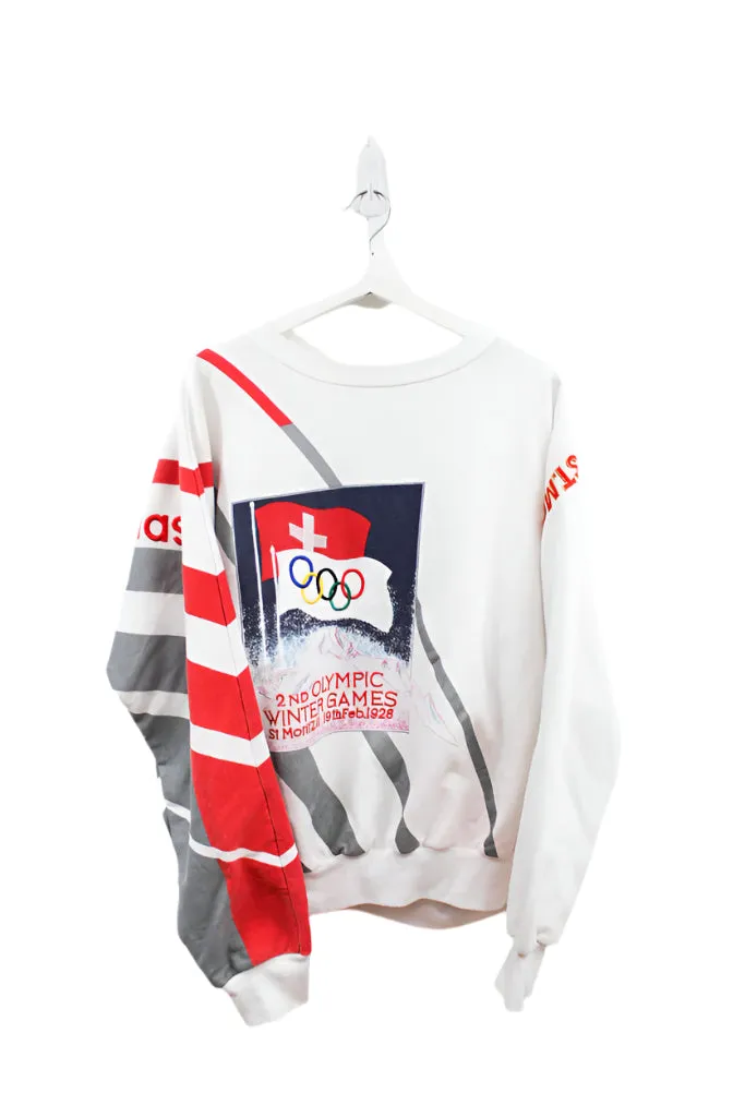 Z- Vintage 80s Adidas Olympic Winter Games St Moritz 1928 Crewneck sold by HG Vintage