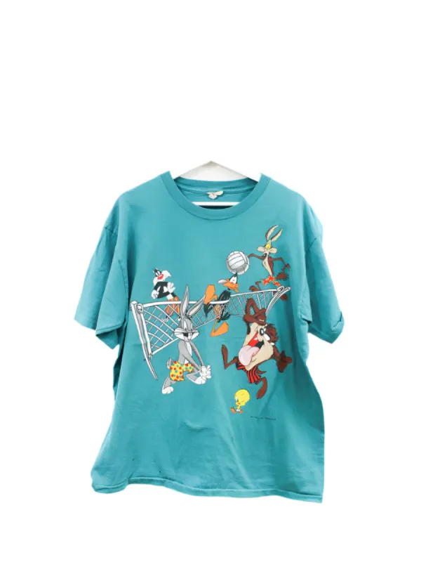 Z- Vintage 1994 Looney Tunes Volleyball Single Stitch Tee sold by HG Vintage