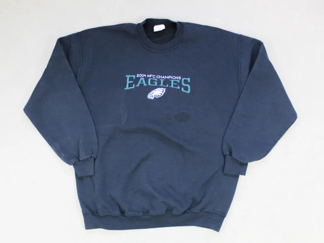 D- Vintage Philadelphia Eagles NFL Embroidered Logo & Text Crewneck sold by HG Vintage
