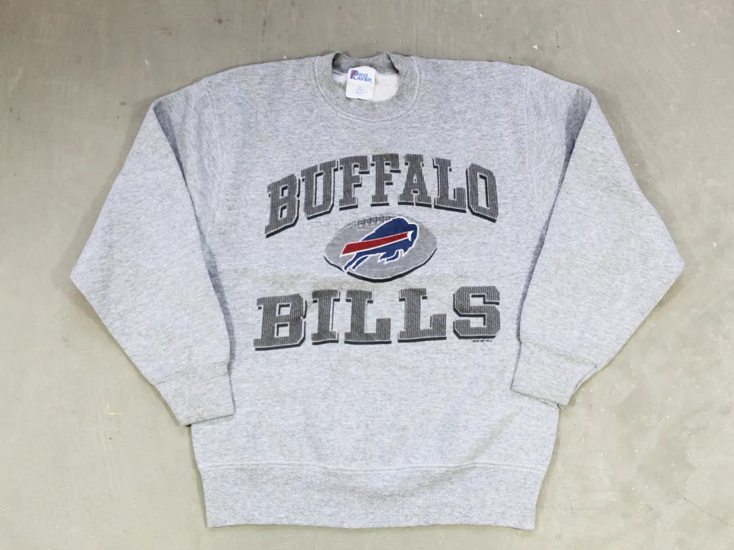 D- Vintage 1997 Buffalo Bills NFL Pro Player Text & Logo Crewneck sold by HG Vintage